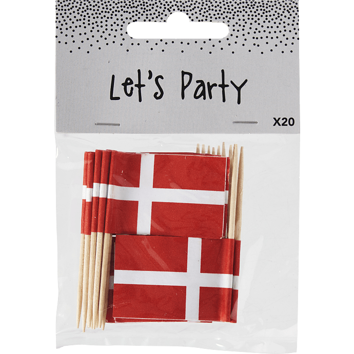 Kageflag med træpind