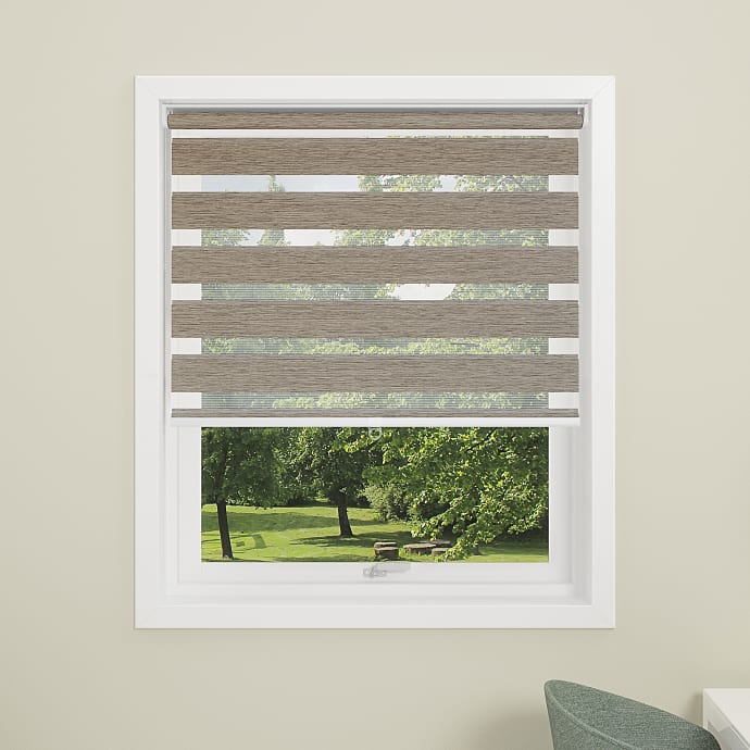 DEBEL Touch Duo rullegardin 140 x 175 cm - råhvid