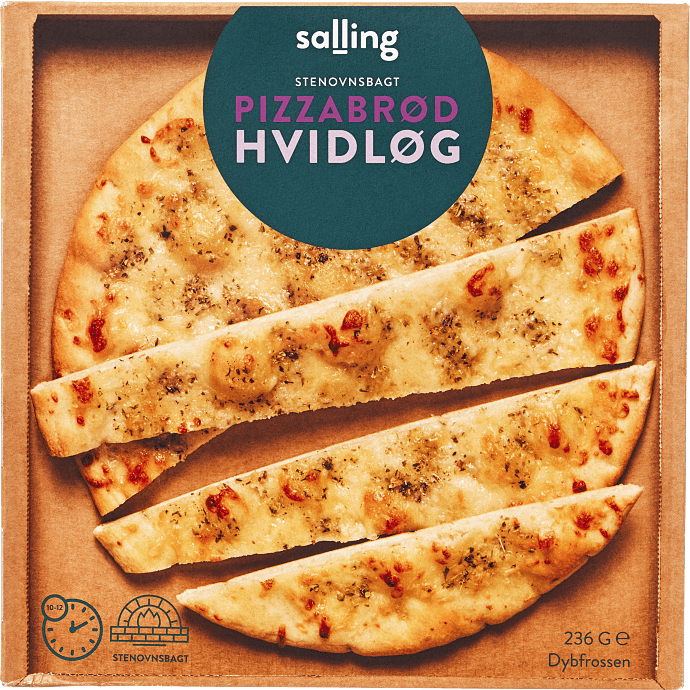 Pizzabrød m. hvidløg