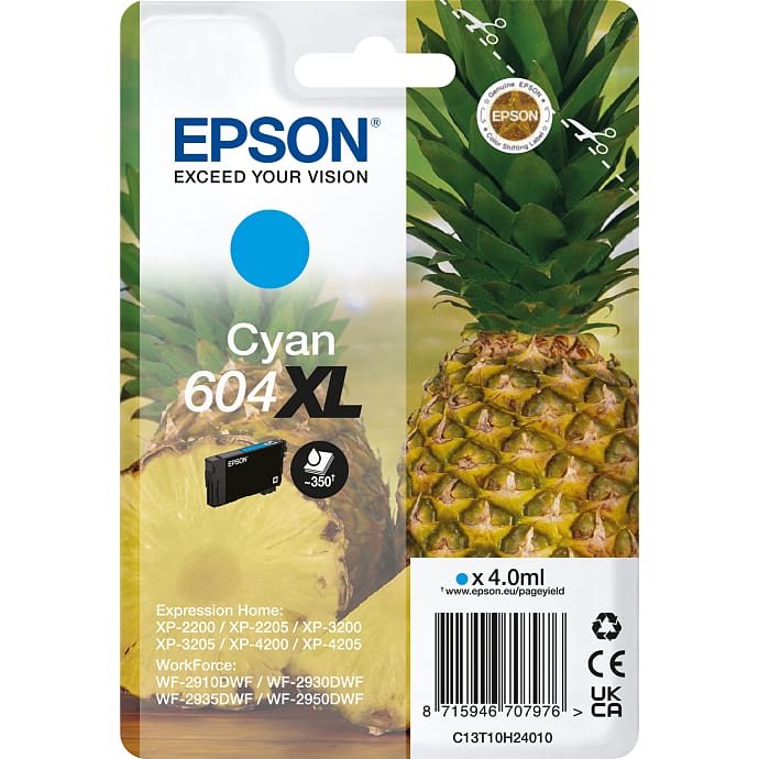 Epson 604 XL printerblæk - cyan