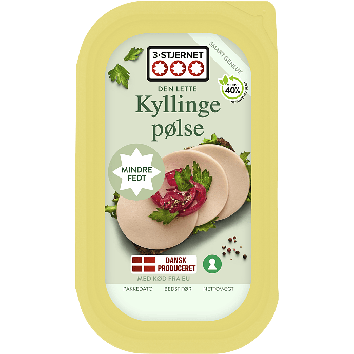 Kyllingepølse i skiver 9% fedt