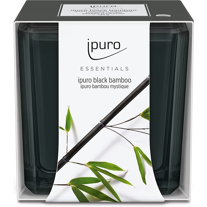 Ipuro duftlys i glas Ø6,5 x H6,5 cm - black bamboo duft