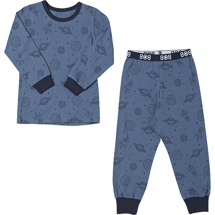 808 børne pyjamas str. 6 år - blå
