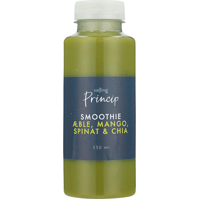 Smoothie m. æble, mango, ananas og spinat