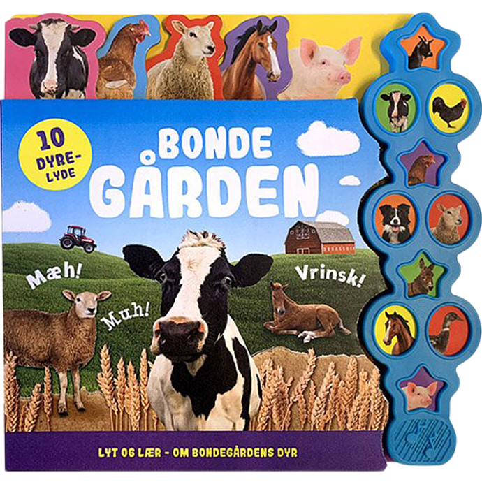 Lyt og lær - om bondegårdens dyr - børnebog