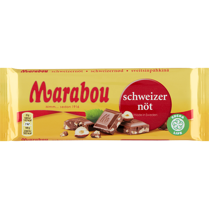 Mælkechokolade m. hasselnødder