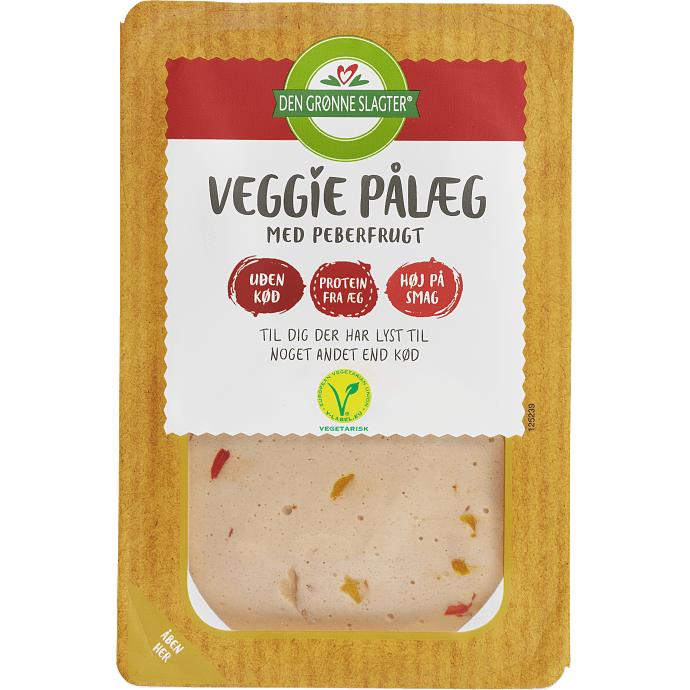 Vegetarpålæg i skiver m. peberfrugt
