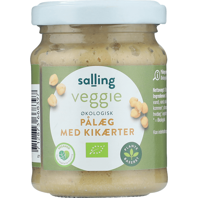 Smørepålæg m. kikærter vegansk øko