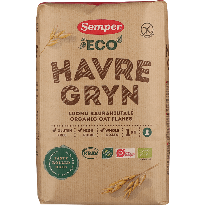 Havregryn glutenfri øko