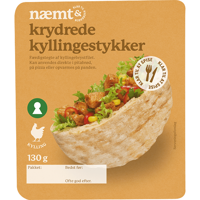Stegte kyllingestykker