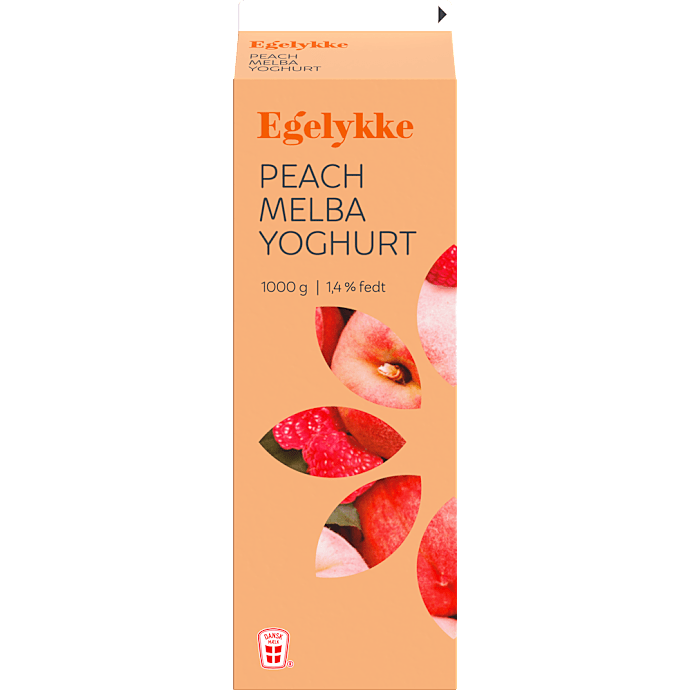 Yoghurt m. peach melba 1,4% fedt