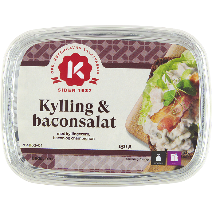 Kyllinge- og baconsalat