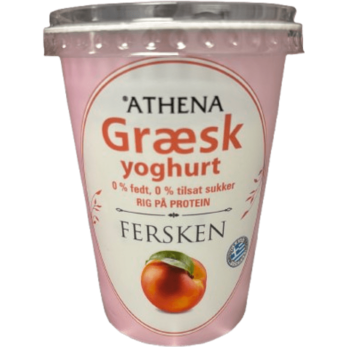 Græsk yoghurt m. fersken 0% fedt