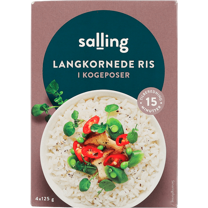 Langkornede ris i kogepose