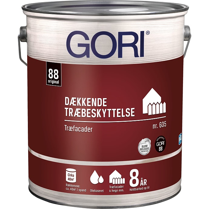 Gori 605 dækkende træbeskyttelse 5 liter - kulsort