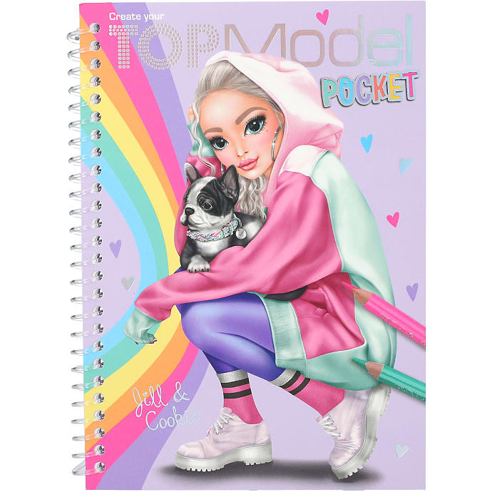 TOPModel Jill og Cookie lommemalebog