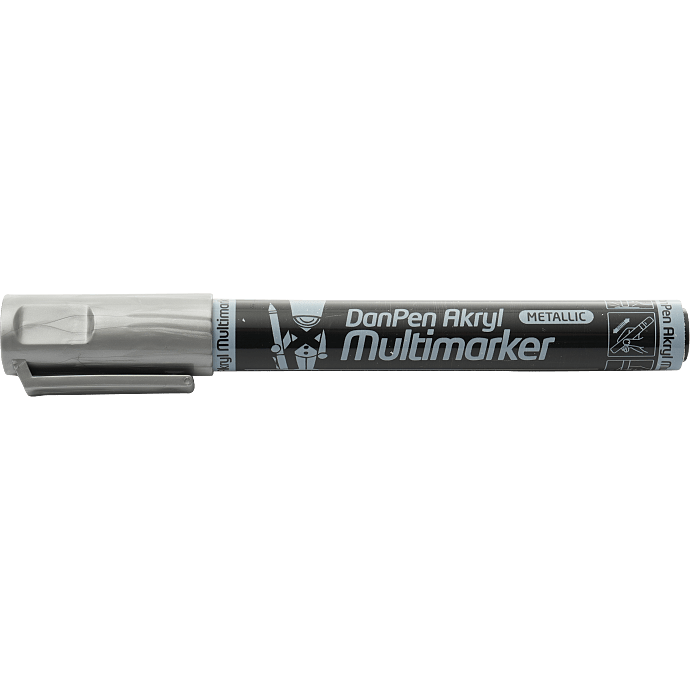 Danpen akryl multimarker - silver metallic