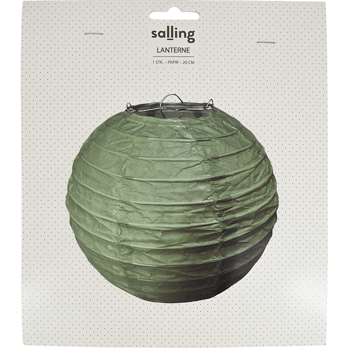 Papirslanterne Ø:20 cm - Grøn
