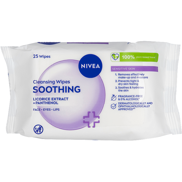 Soothing renseservietter m. lakridsekstrakt og panthenol sensitiv hud