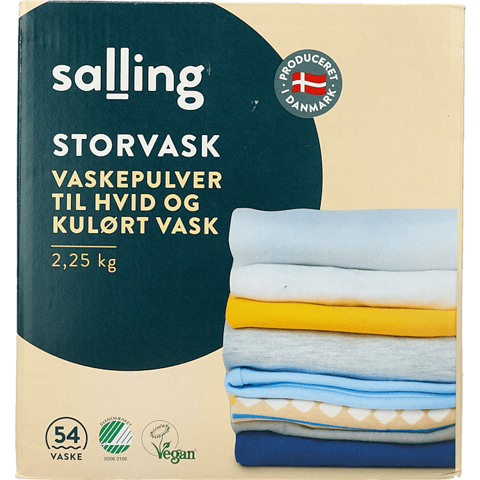 Vaskepulver kulørt vask