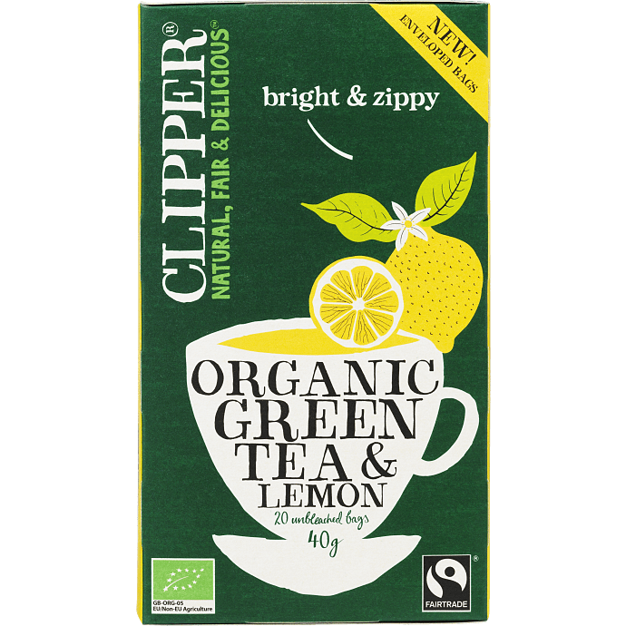 Grøn te m. citron 20 breve øko