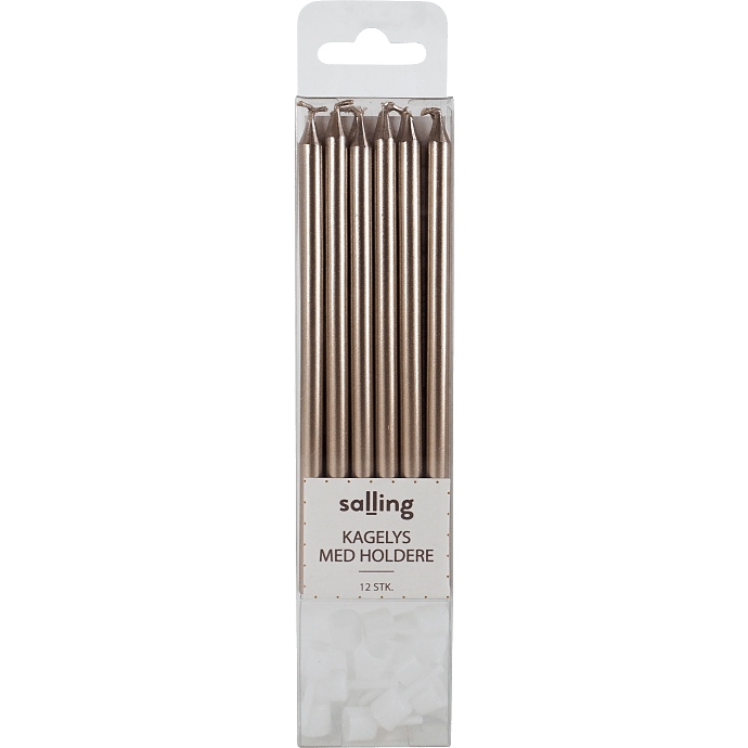 Salling kagelys H: 11,6 cm 12-pak - Rosegold