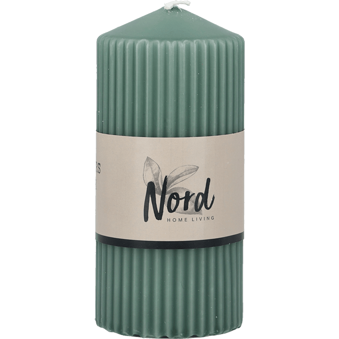 Nord rillet bloklys 5,7x12 cm - heather