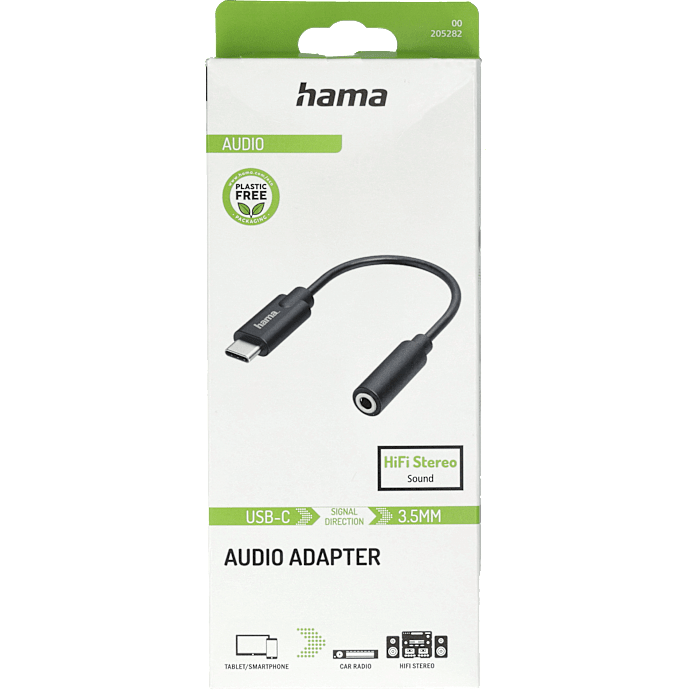 Hama&nbsp;audioadapter USB-C 3,5 mm Jack stereo