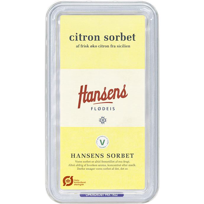 Sorbetis m. citron øko