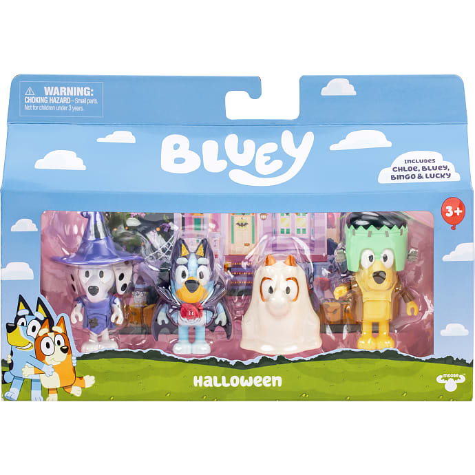 Bluey figurer udklædningsfest 4-pak