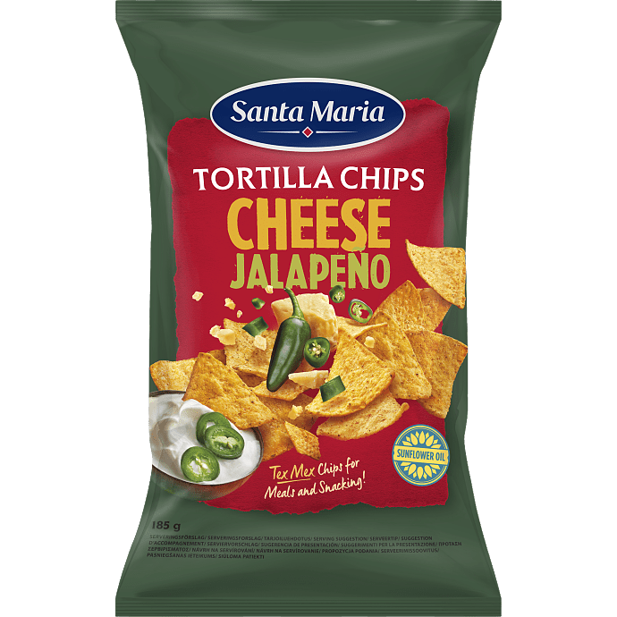 Tortillachips m ost og jalapeños