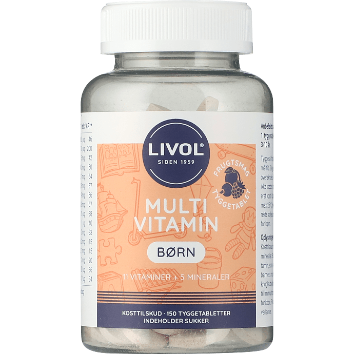 Multivitamin til børn m. frugtsmag
