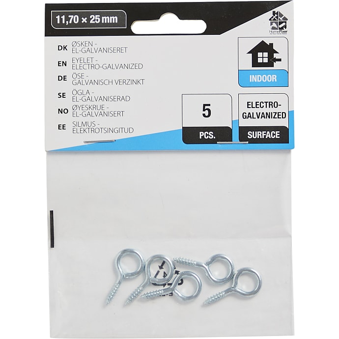 HomeFixer øjekrog 11.70x25 mm 5 stk