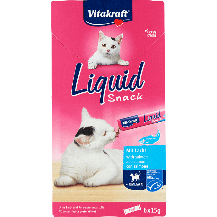 Flydende snack m. laks