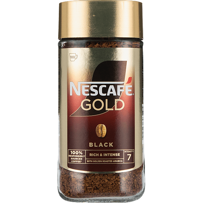 Black instant kaffe