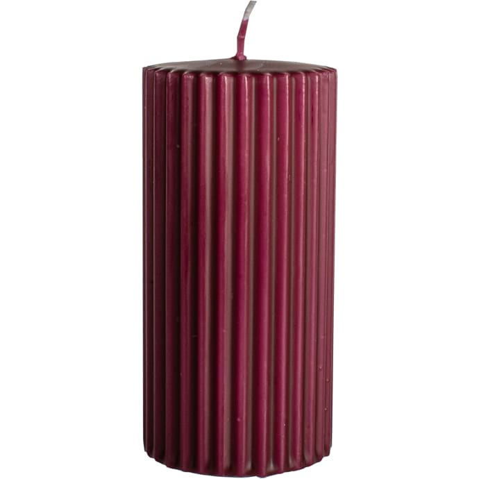 Windsor rillet bloklys 5,8x12 cm - aubergine