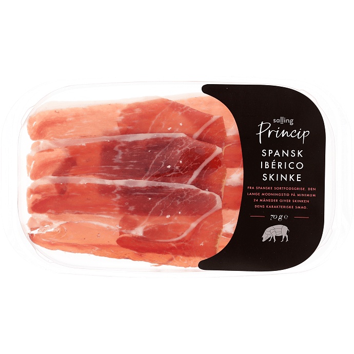 Tørret spansk ibérico skinke i skiver