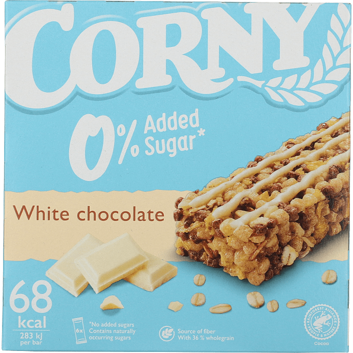 Müslibar m. hvid chokolade u. tilsat sukker