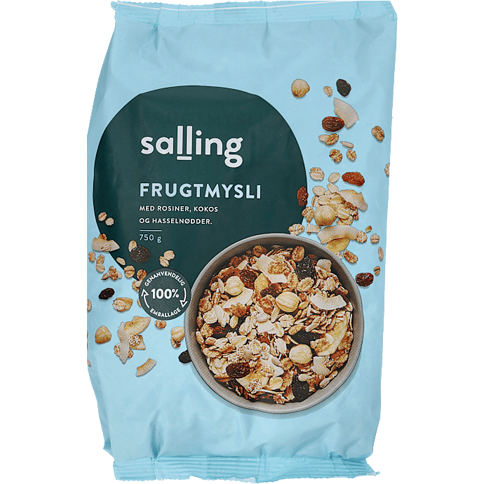 Müsli m. rosin, kokos og banan