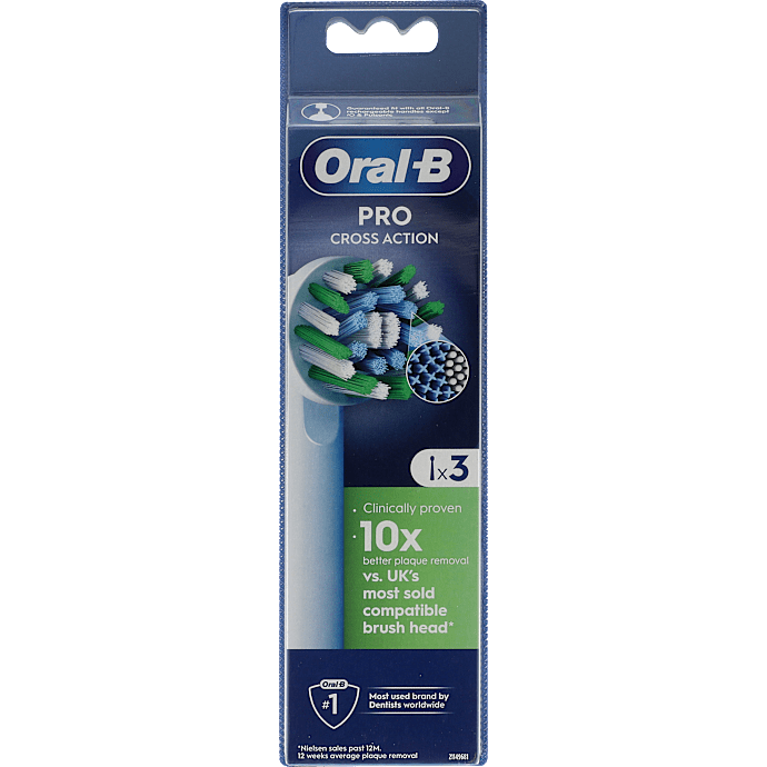 Oral-B CrossAction tandbørstehoveder 3-pak