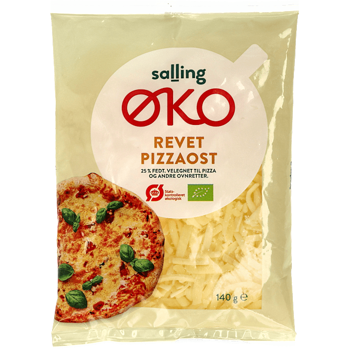 Revet pizzaost 45% fedt øko