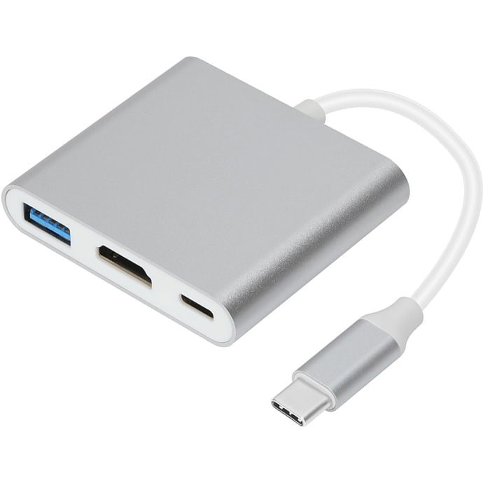 USB-C hub - sølv