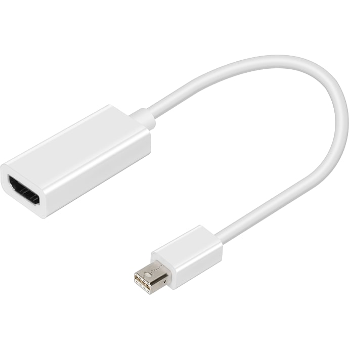 HDMI til mini DisplayPort adapter - hvid