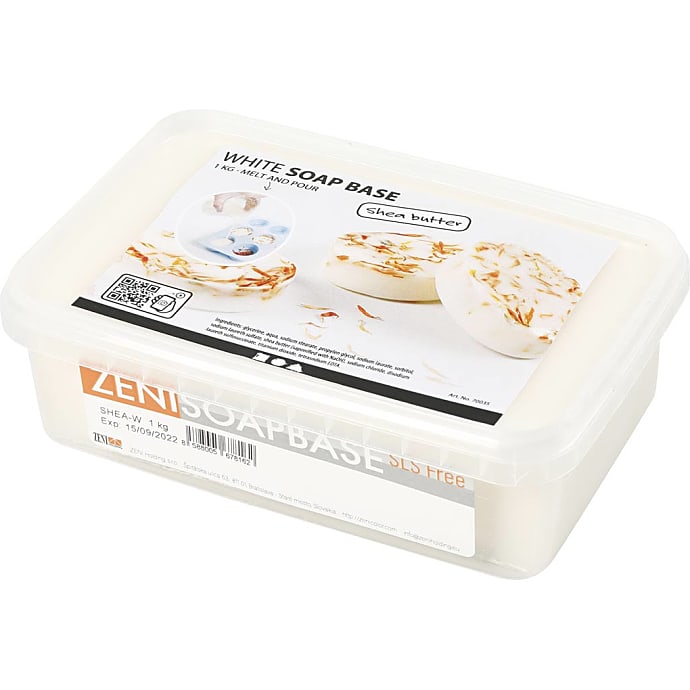 Sæbemasse med shea 1 kg - hvid