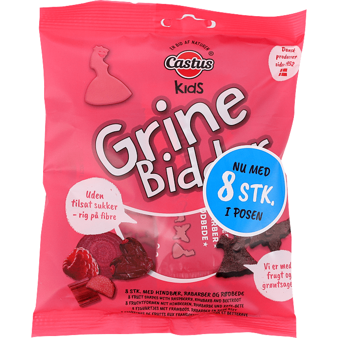 Frugtsnacks m. hindbær, rabarber og rødbede