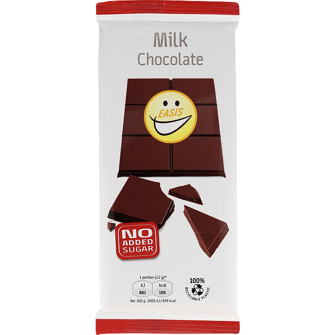 Mælkechokolade u. tilsat sukker