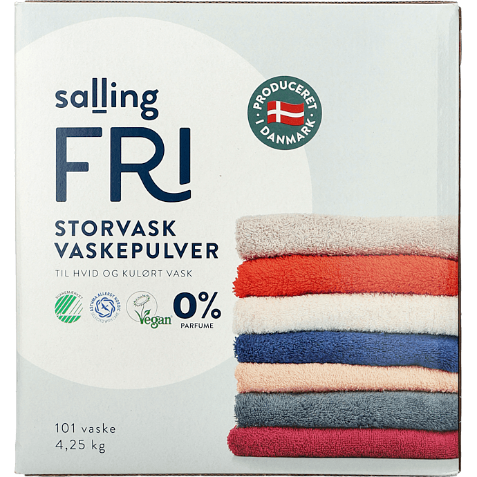 Vaskepulver hvid- og kulørt vask