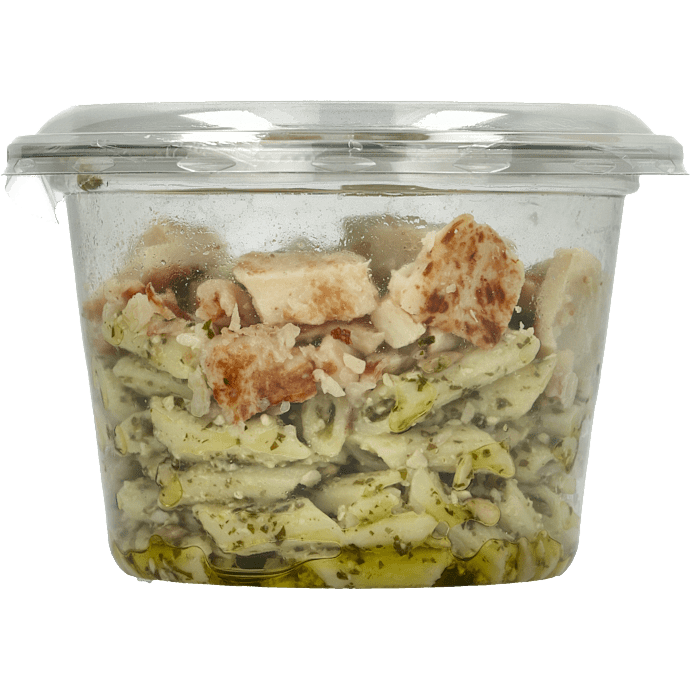 Måltidssalat m. pasta, kylling og pesto