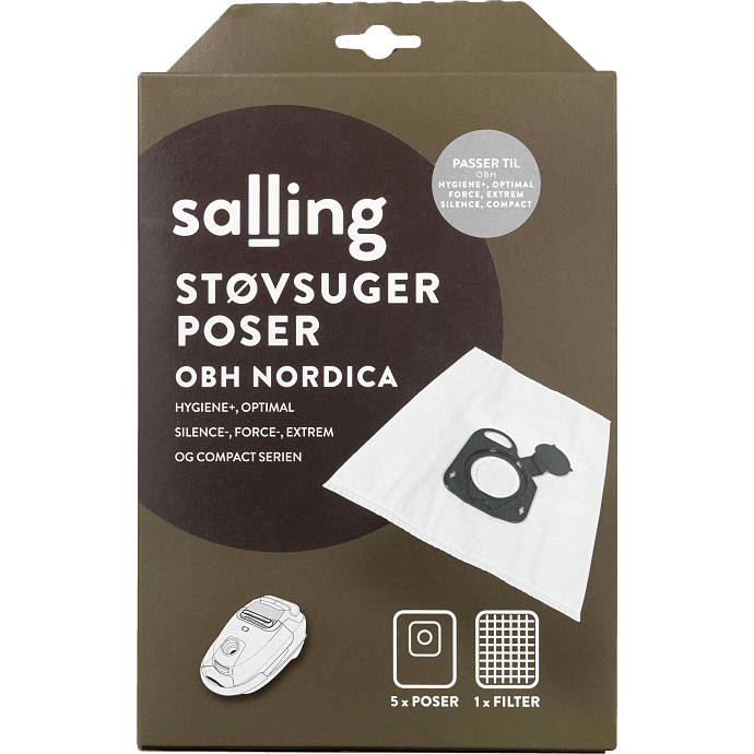 Salling støvsugerposer 5-pak til OBH Nordica