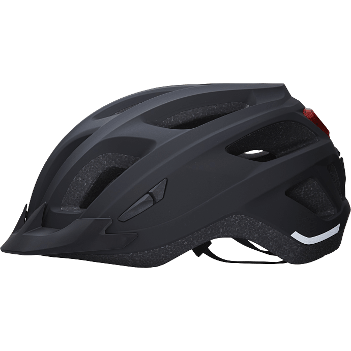 CSI Premium Cykelhjelm med lys 58-62 cm - matsort